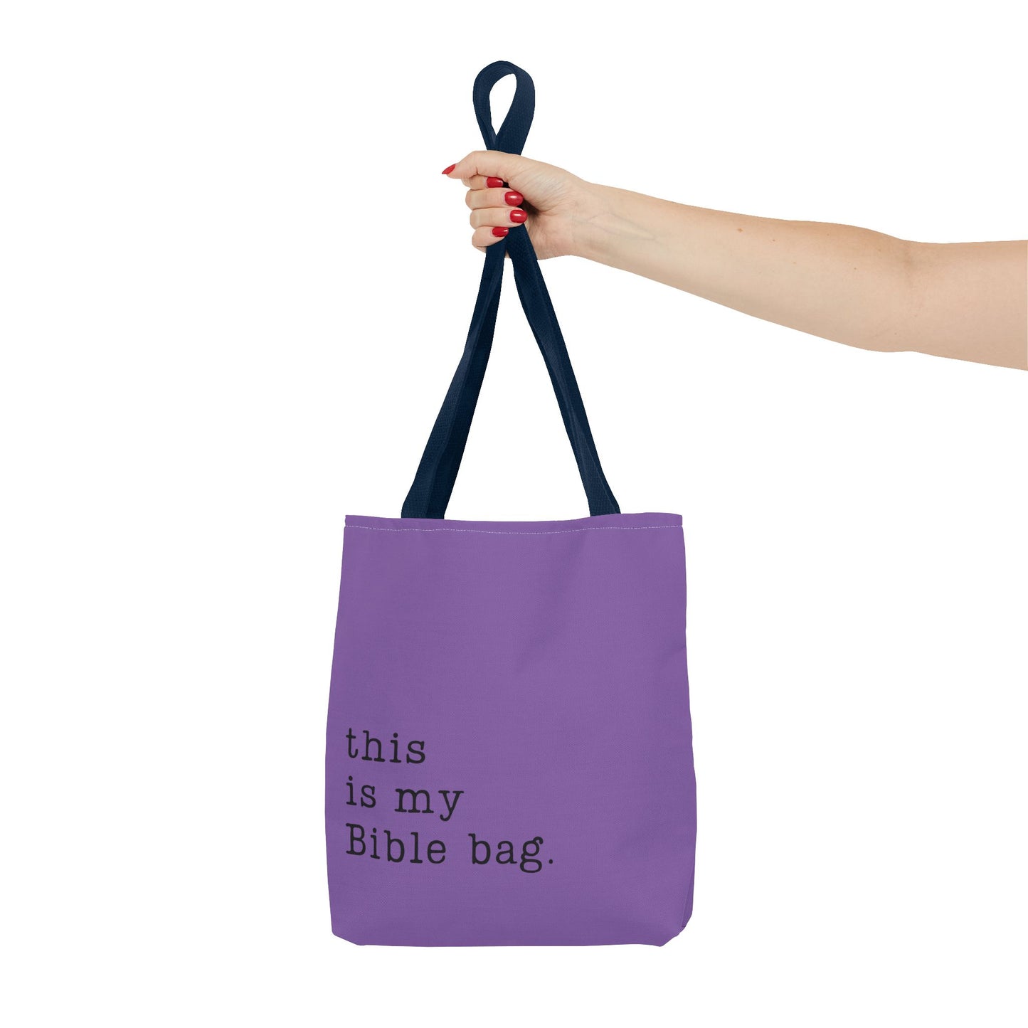 This is my Bible Bag Purple Tote