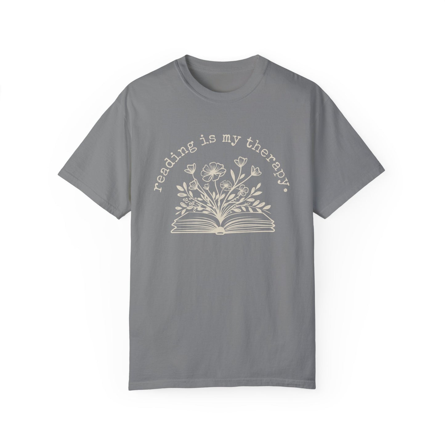 Reading is My Therapy Tee (cream text)