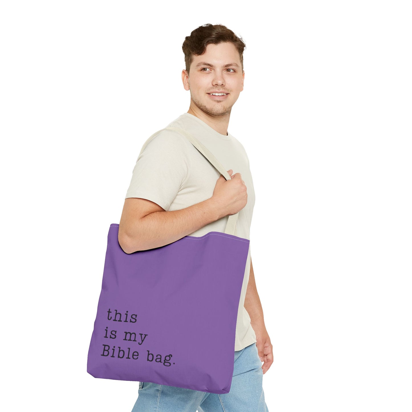 This is my Bible Bag Purple Tote