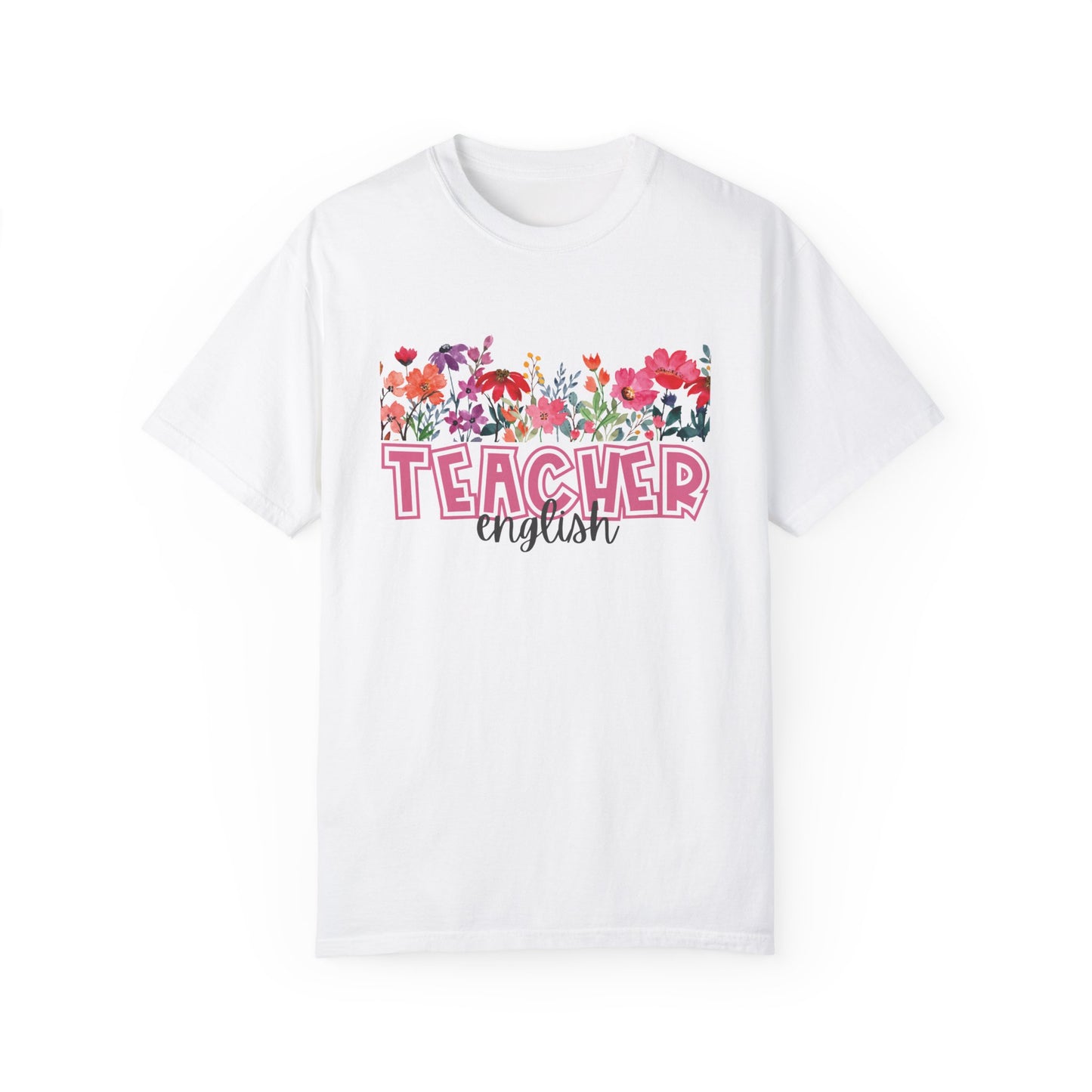 Bright Floral English Teacher Tee