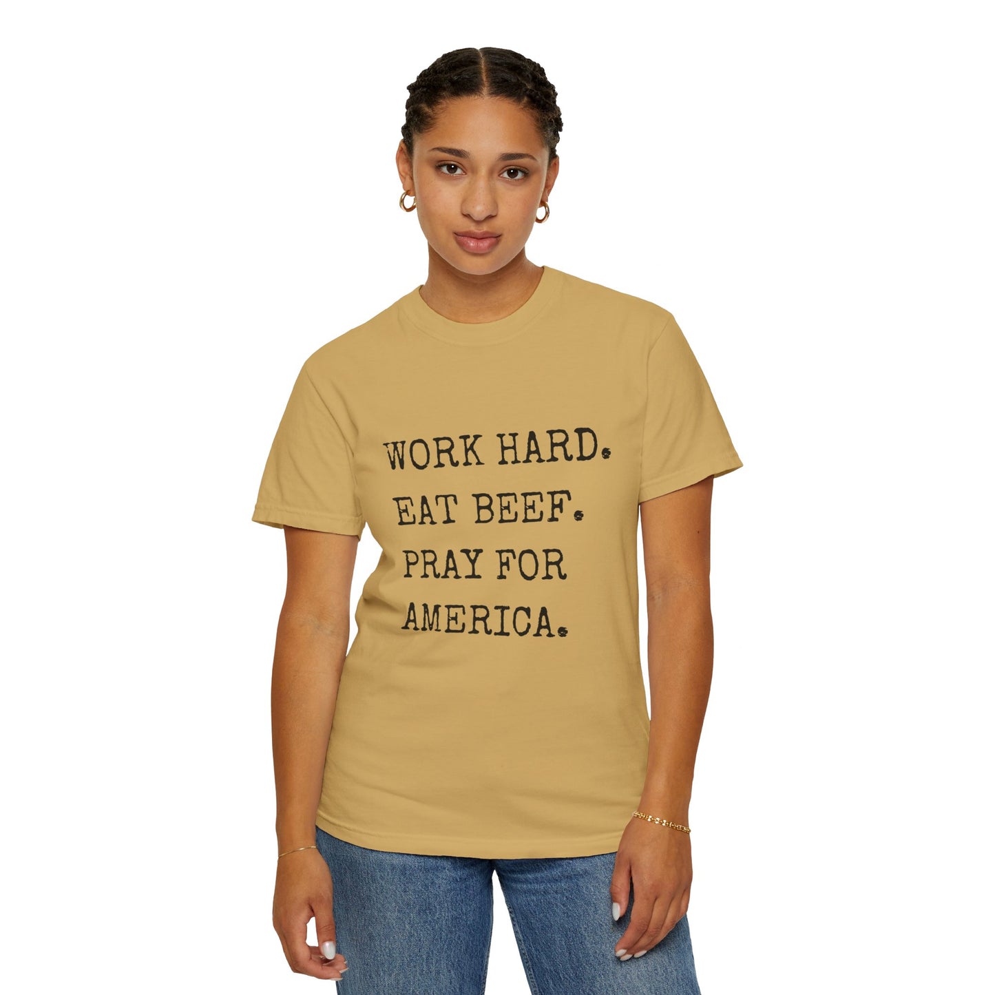 Work Hard, Pray for America Farmer Tee