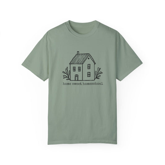 Home Sweet Homeschool House Tee (black text)