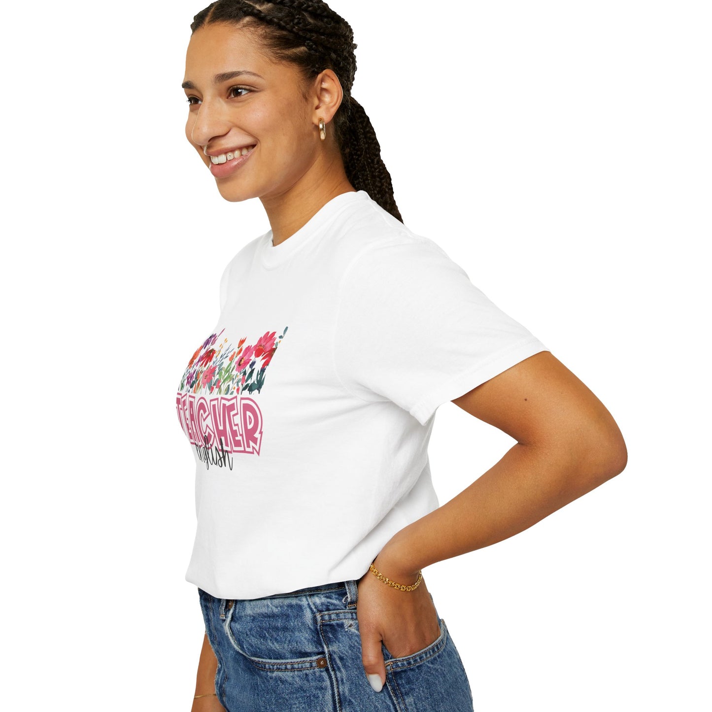 Bright Floral English Teacher Tee