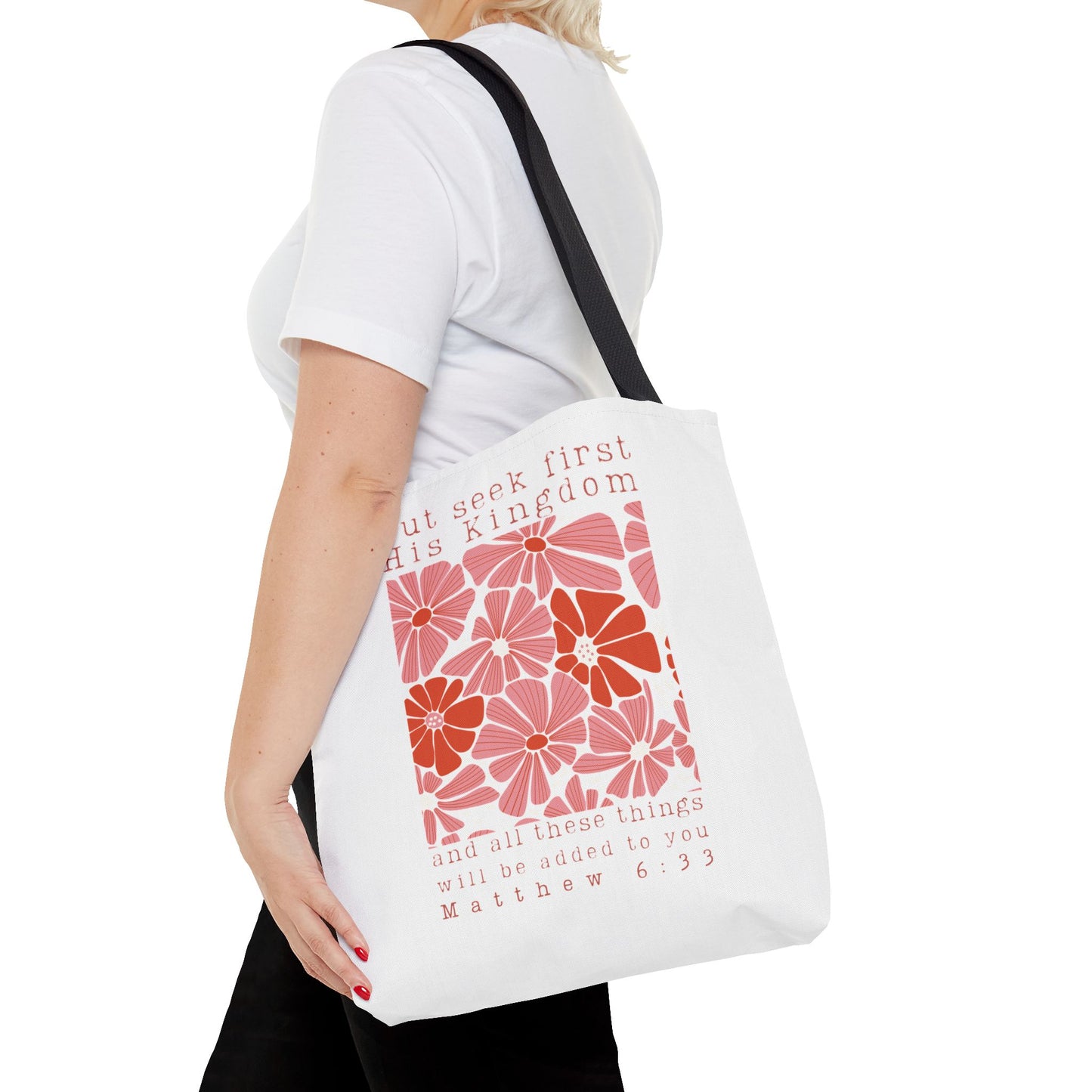 Seek First His Kingdom Bible Tote Bag