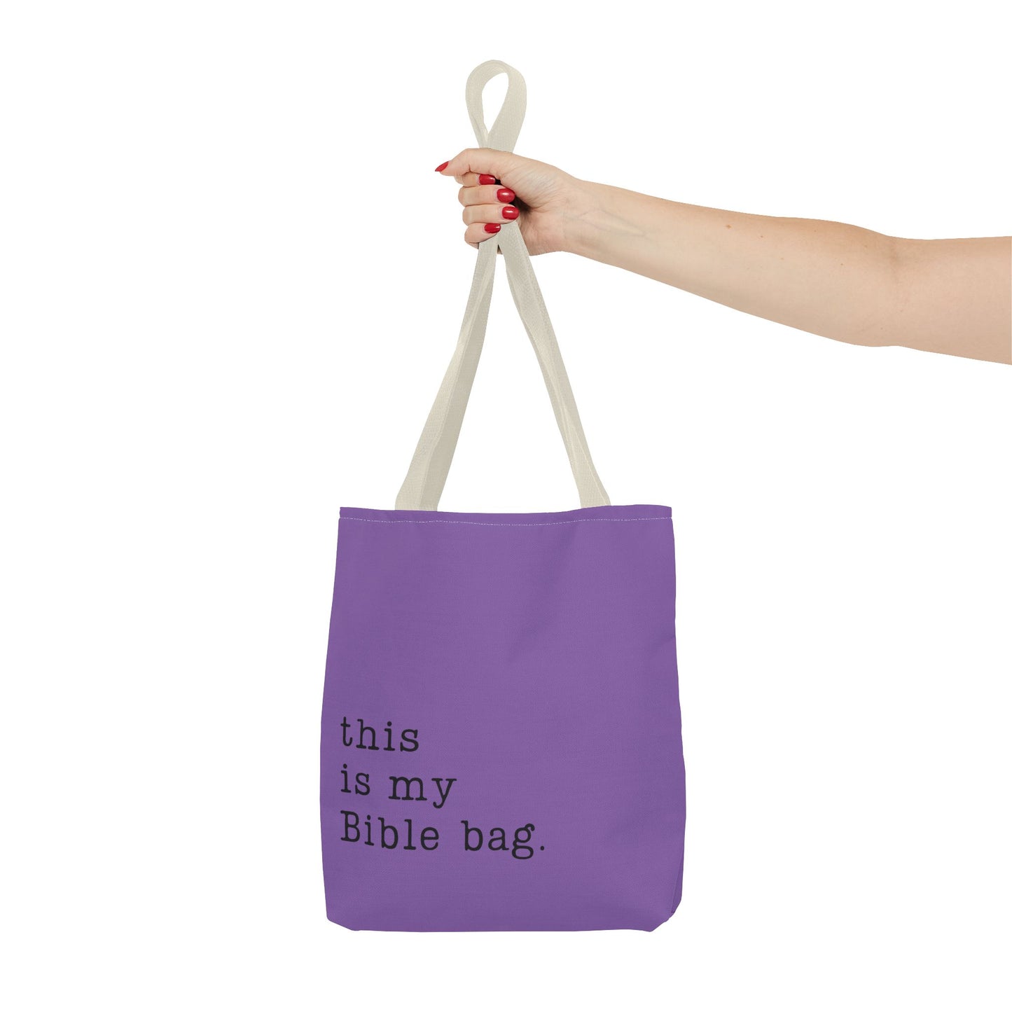 This is my Bible Bag Purple Tote