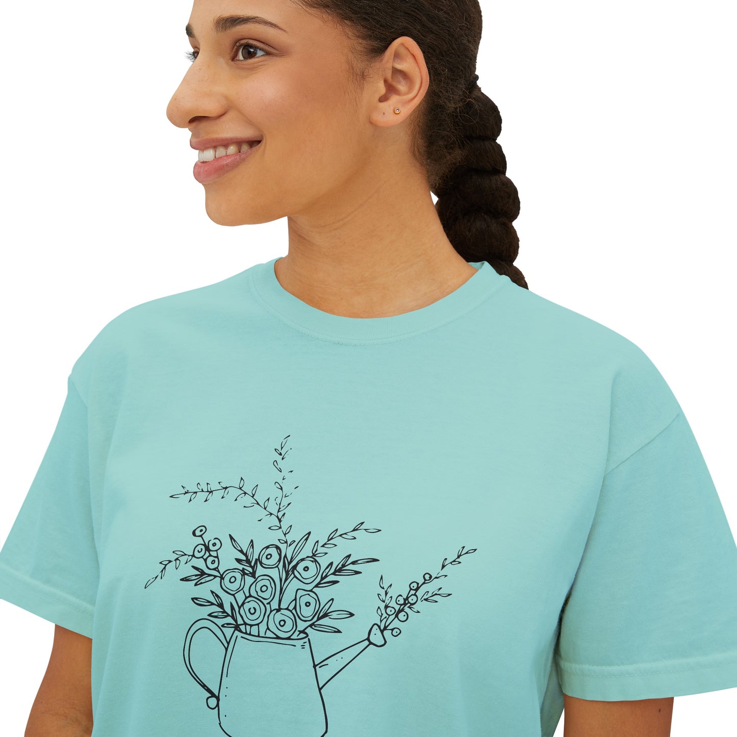 Watering Can Oversized Cropped Tee