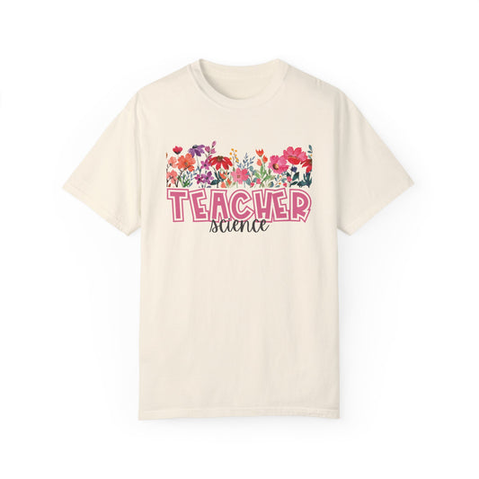 Bright Floral Science Teacher Tee