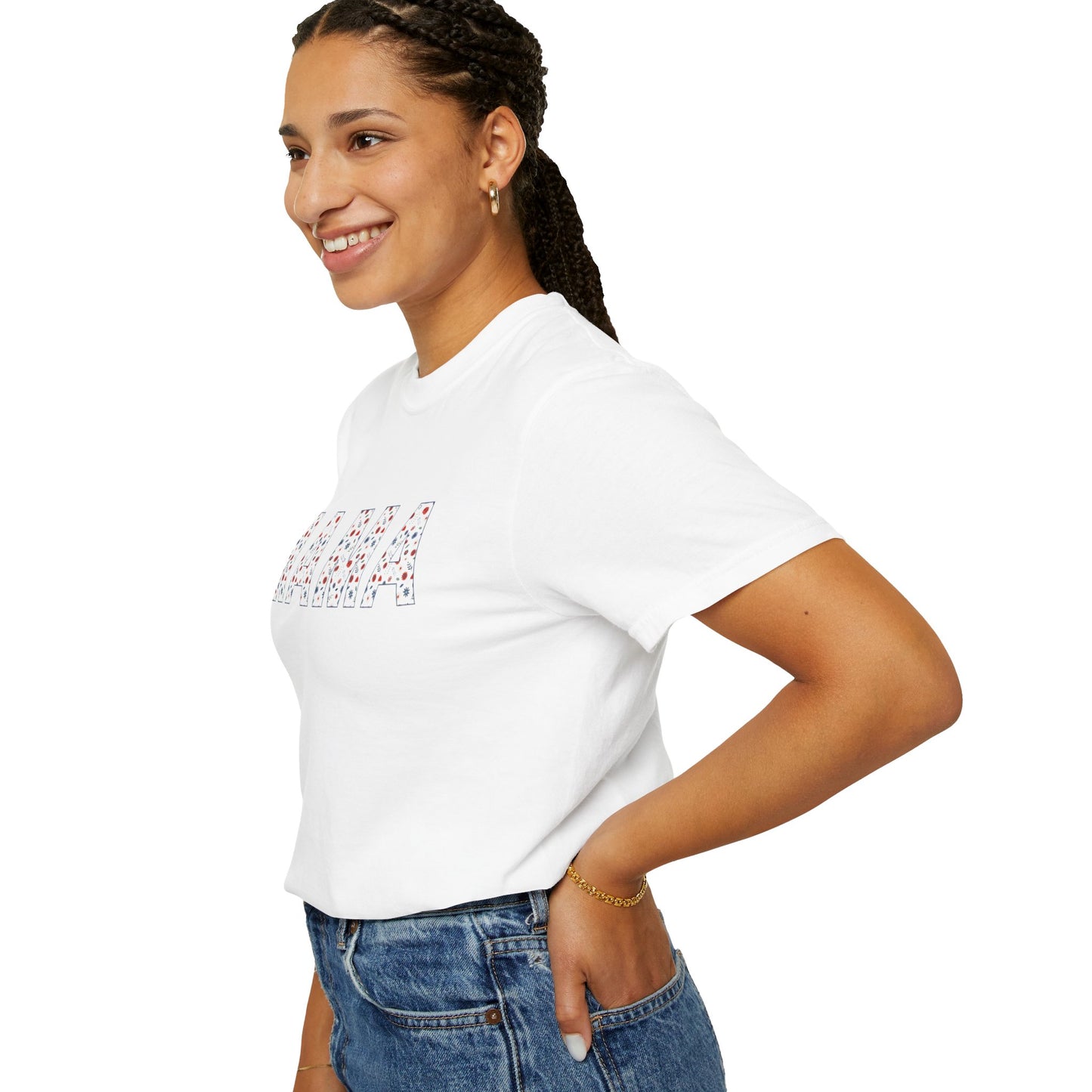 Americana Floral Mama Tee