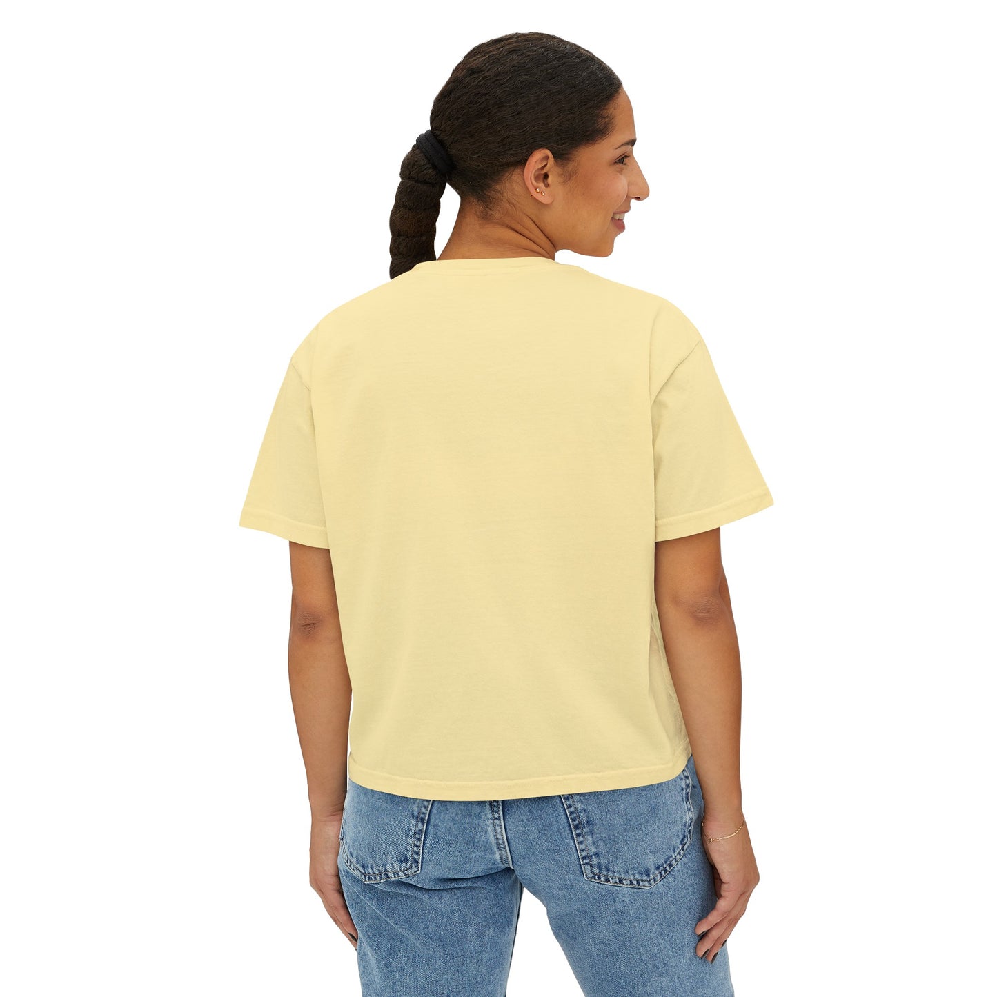 Farm Mama Cropped Tshirt (Blue Text)