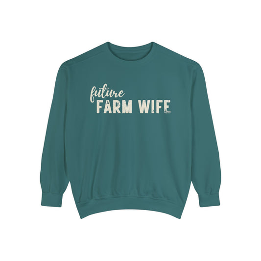 Future Farm Wife Crew Neck (cream text)