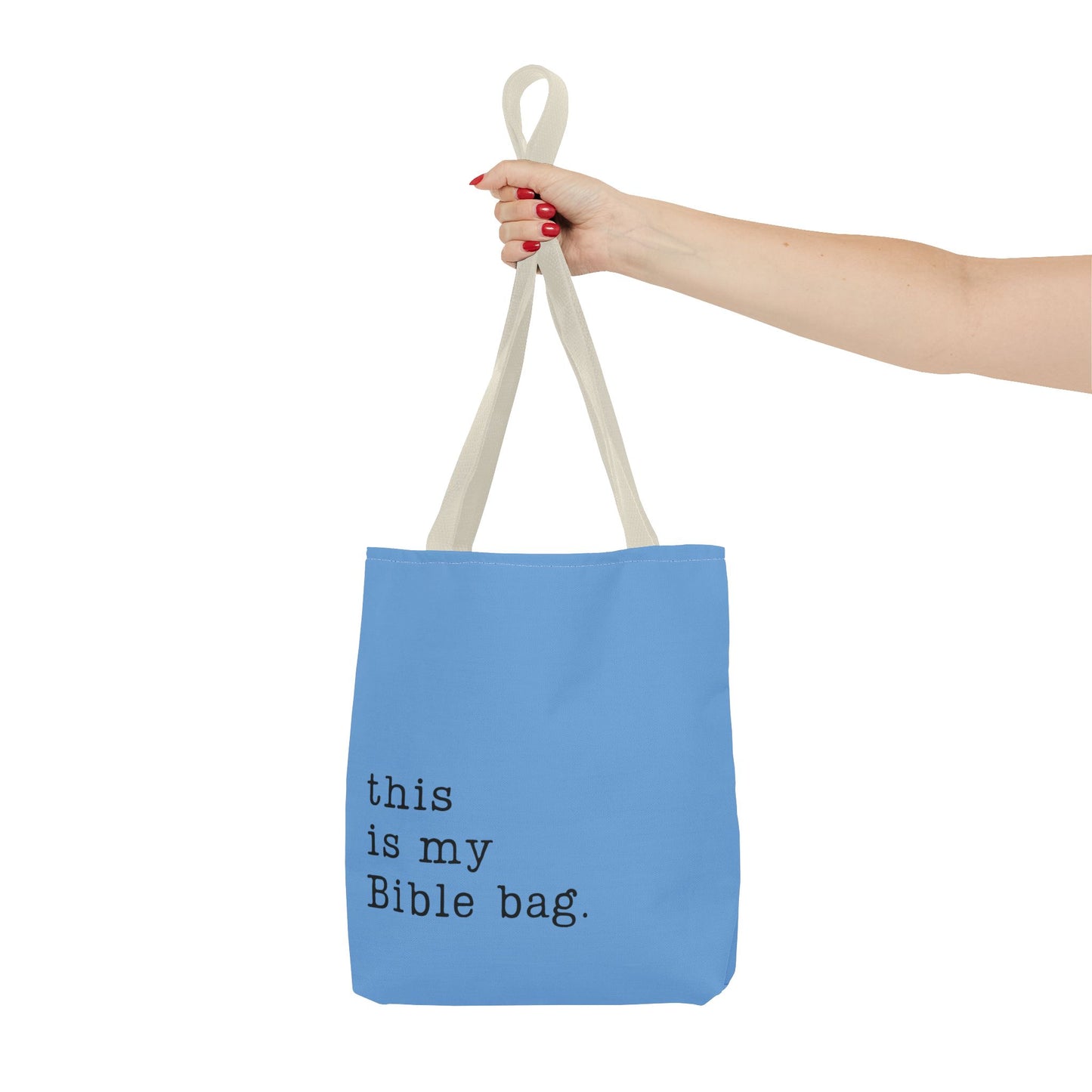 This is my Bible Bag Blue Tote