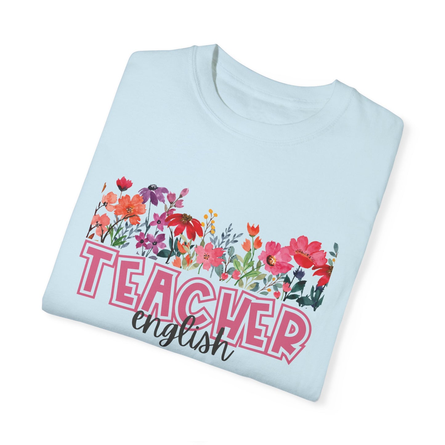 Bright Floral English Teacher Tee