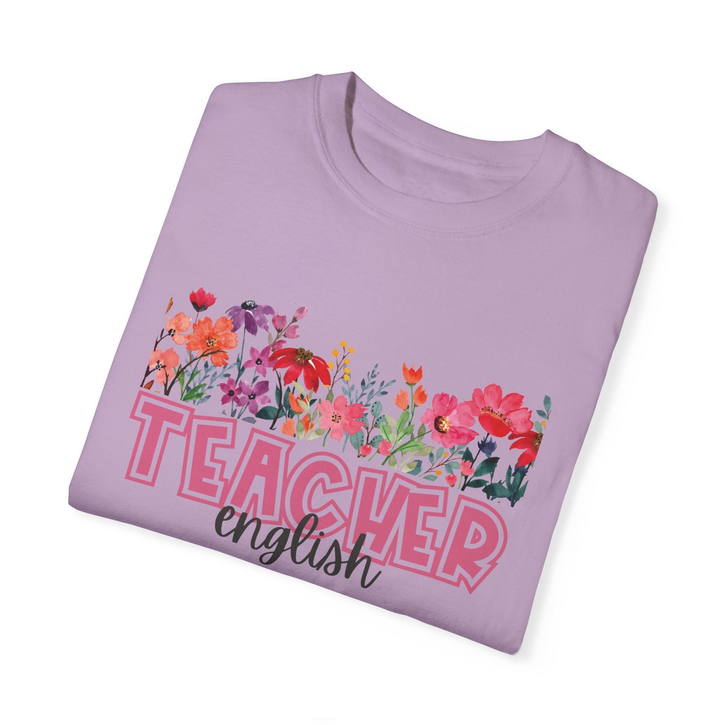 Bright Floral English Teacher Tee