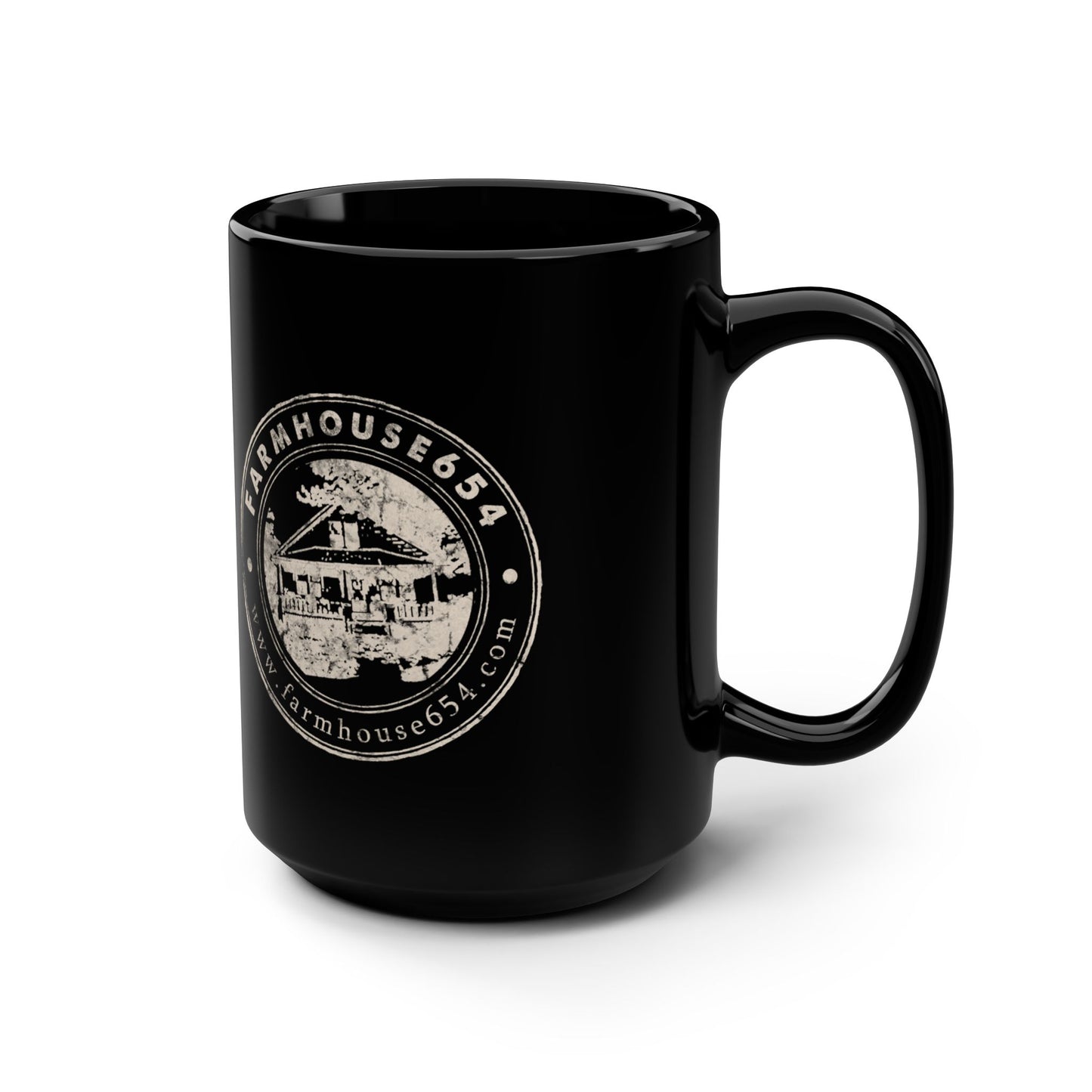 Farmhouse654 Black 15oz Coffee Mug — The Contentment Project