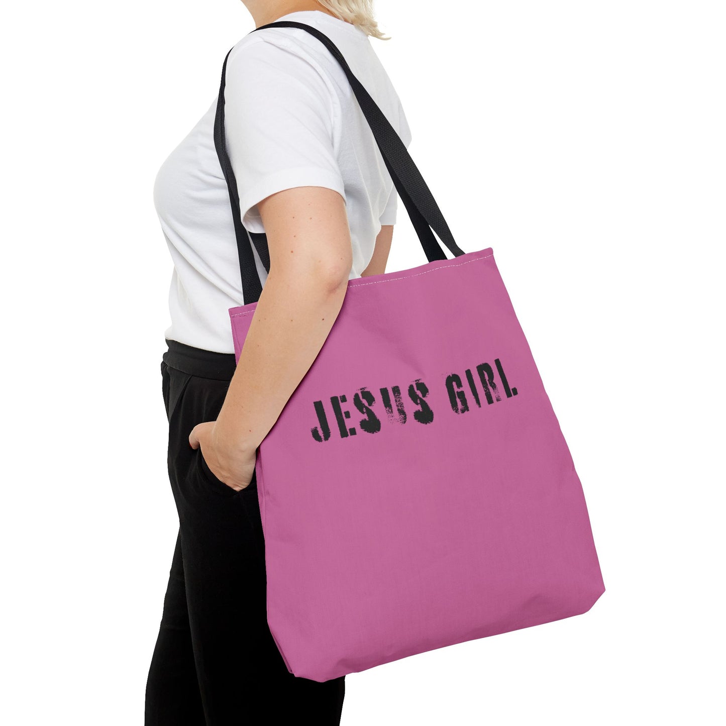 Jesus Girl Pink Bible Tote Bag