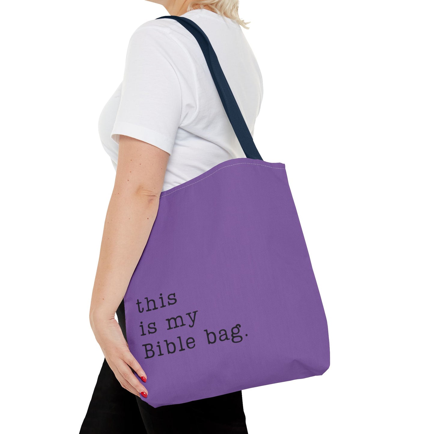 This is my Bible Bag Purple Tote