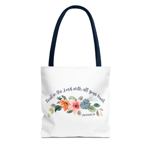 Proverbs 3:5 Bible Tote Bag