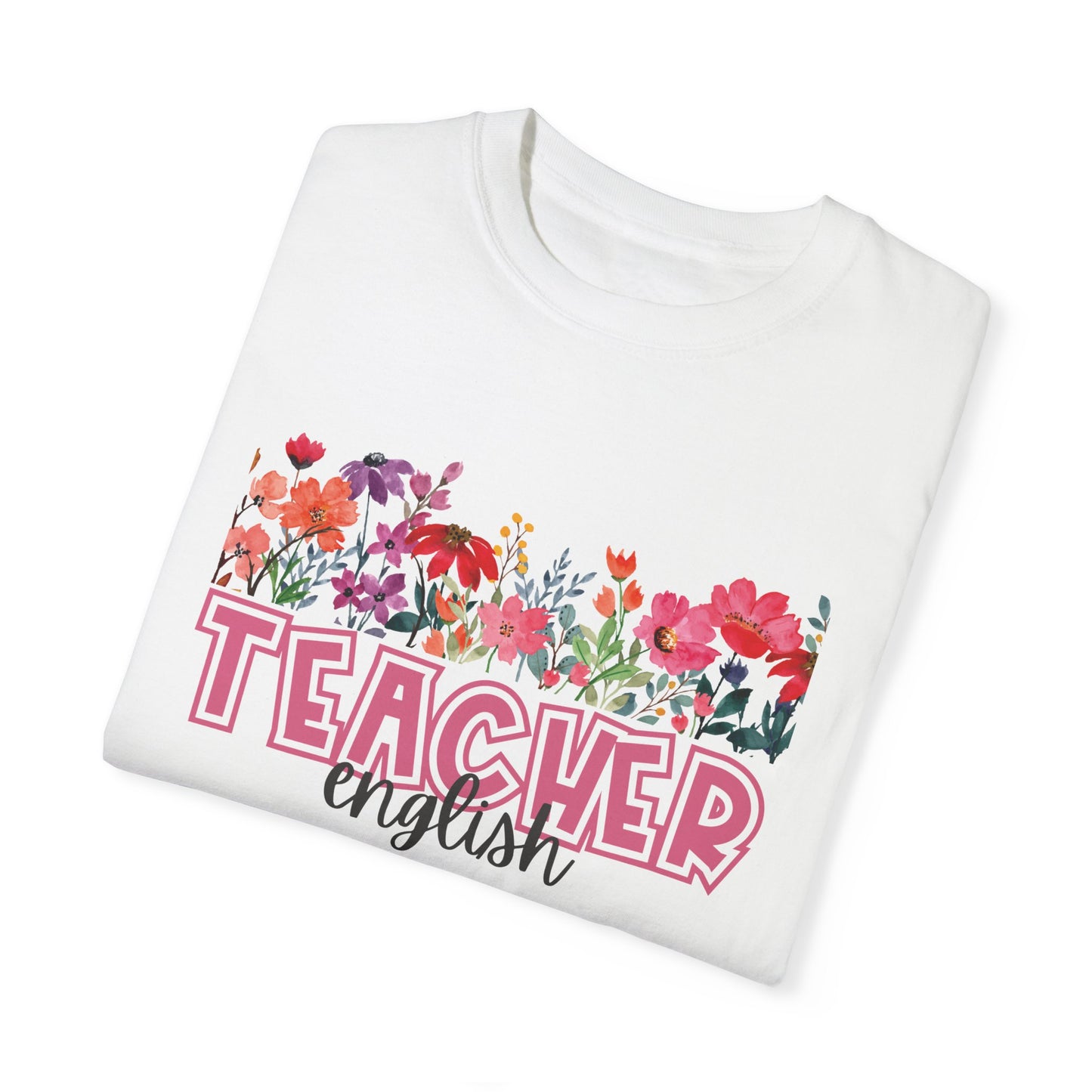 Bright Floral English Teacher Tee