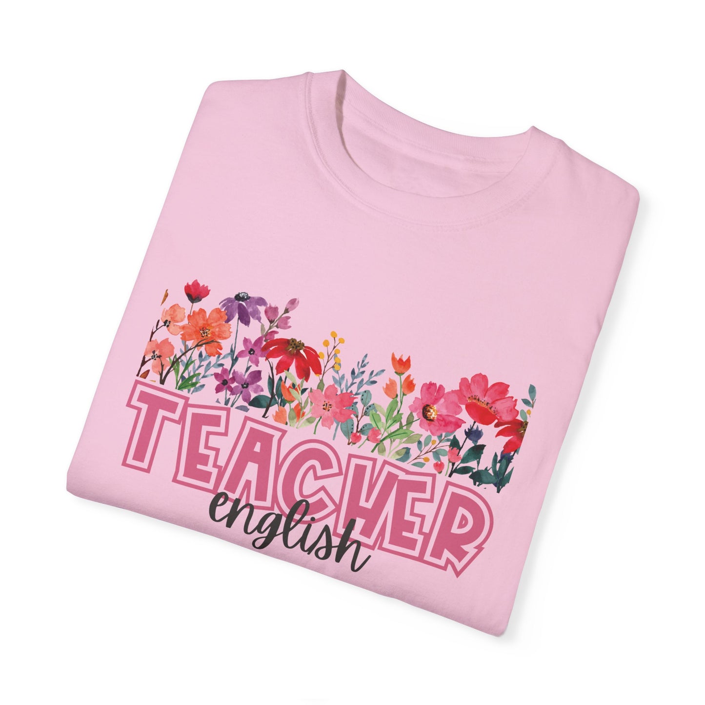 Bright Floral English Teacher Tee