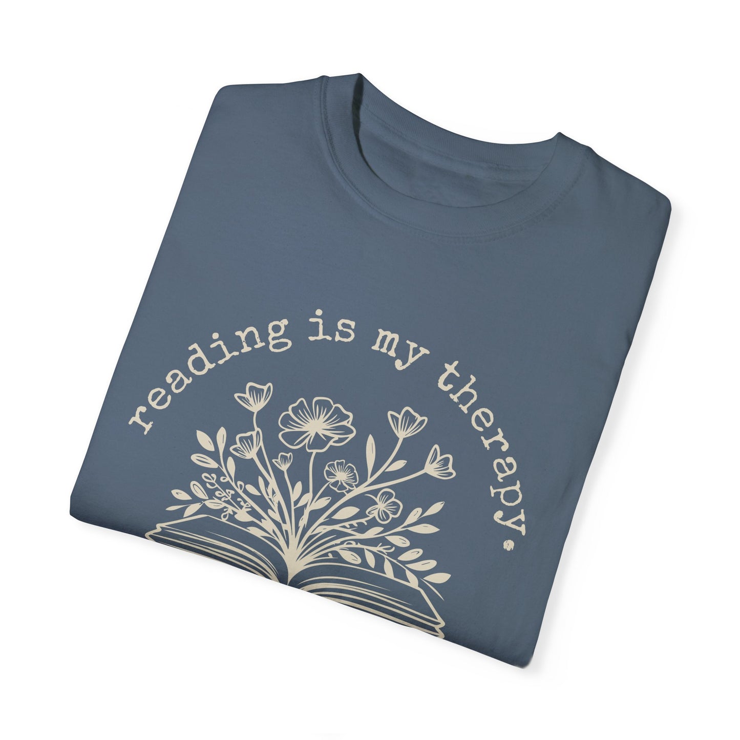 Reading is My Therapy Tee (cream text)