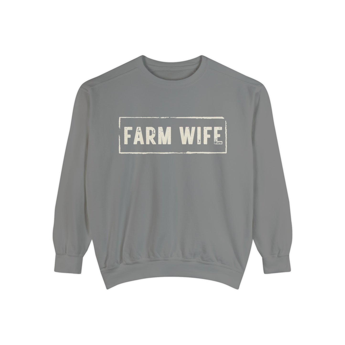 Farm Wife Crew Neck (cream text)