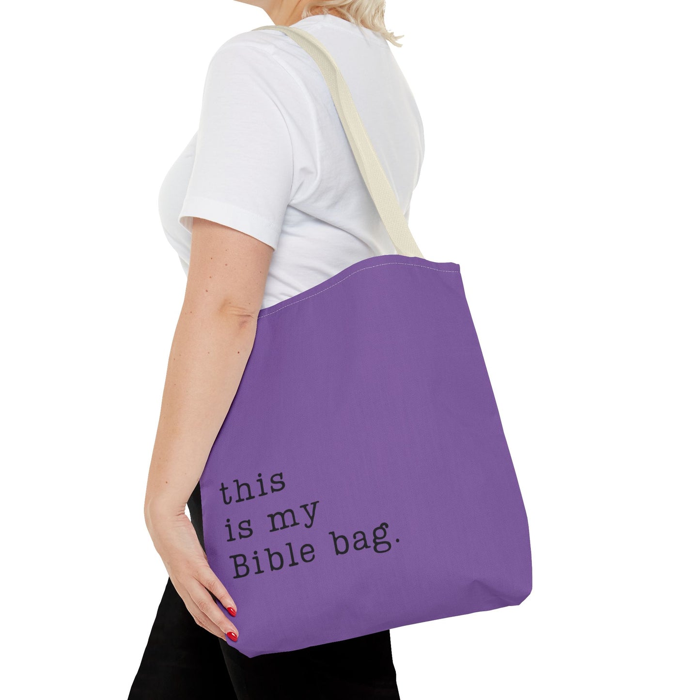 This is my Bible Bag Purple Tote