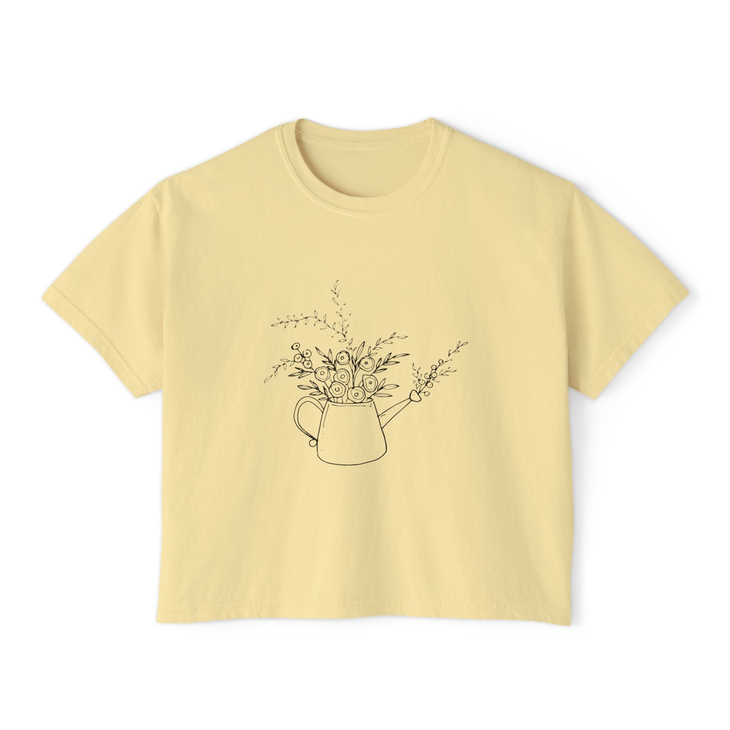 Watering Can Oversized Cropped Tee