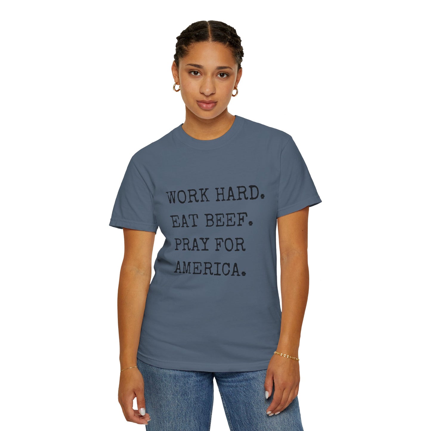 Work Hard, Pray for America Farmer Tee