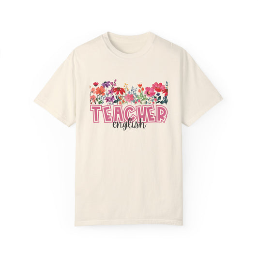 Bright Floral English Teacher Tee