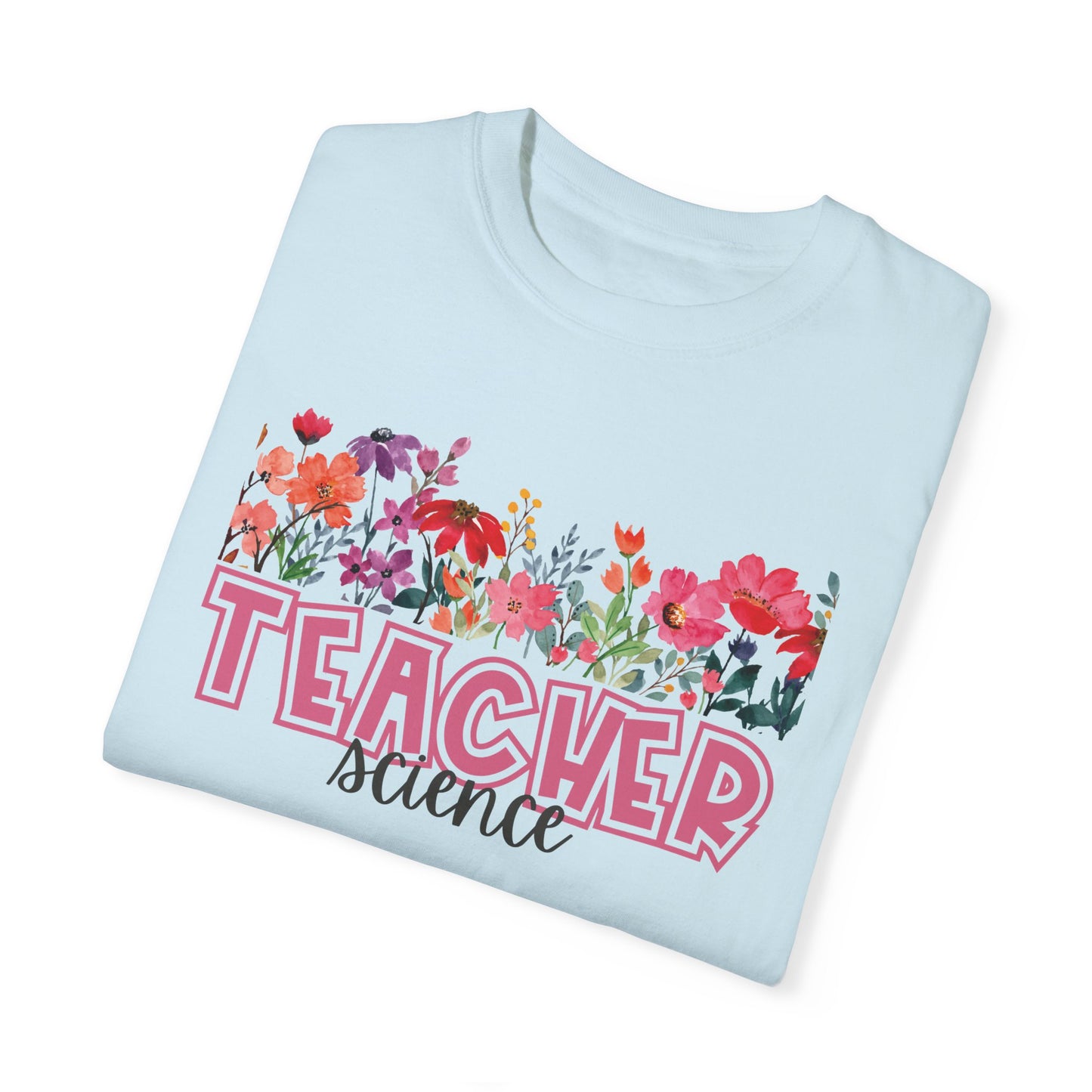 Bright Floral Science Teacher Tee