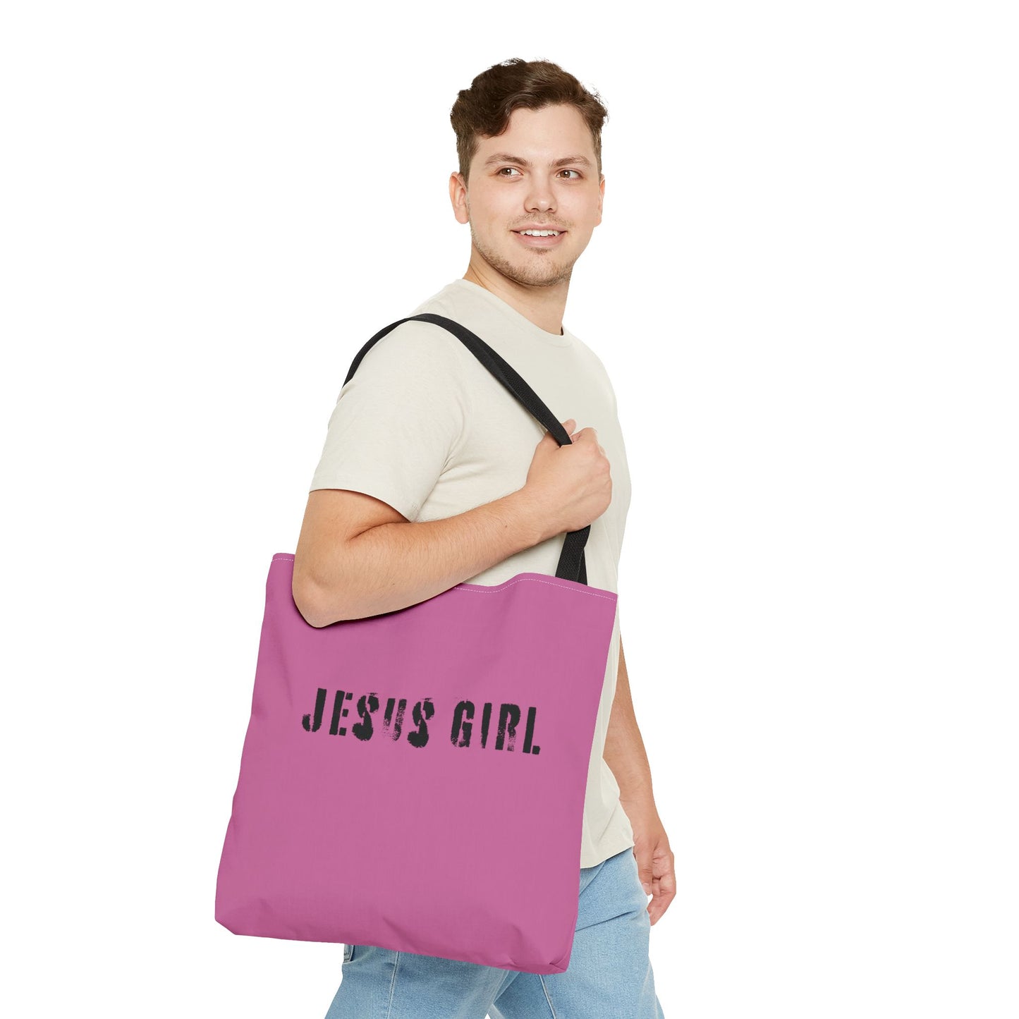 Jesus Girl Pink Bible Tote Bag