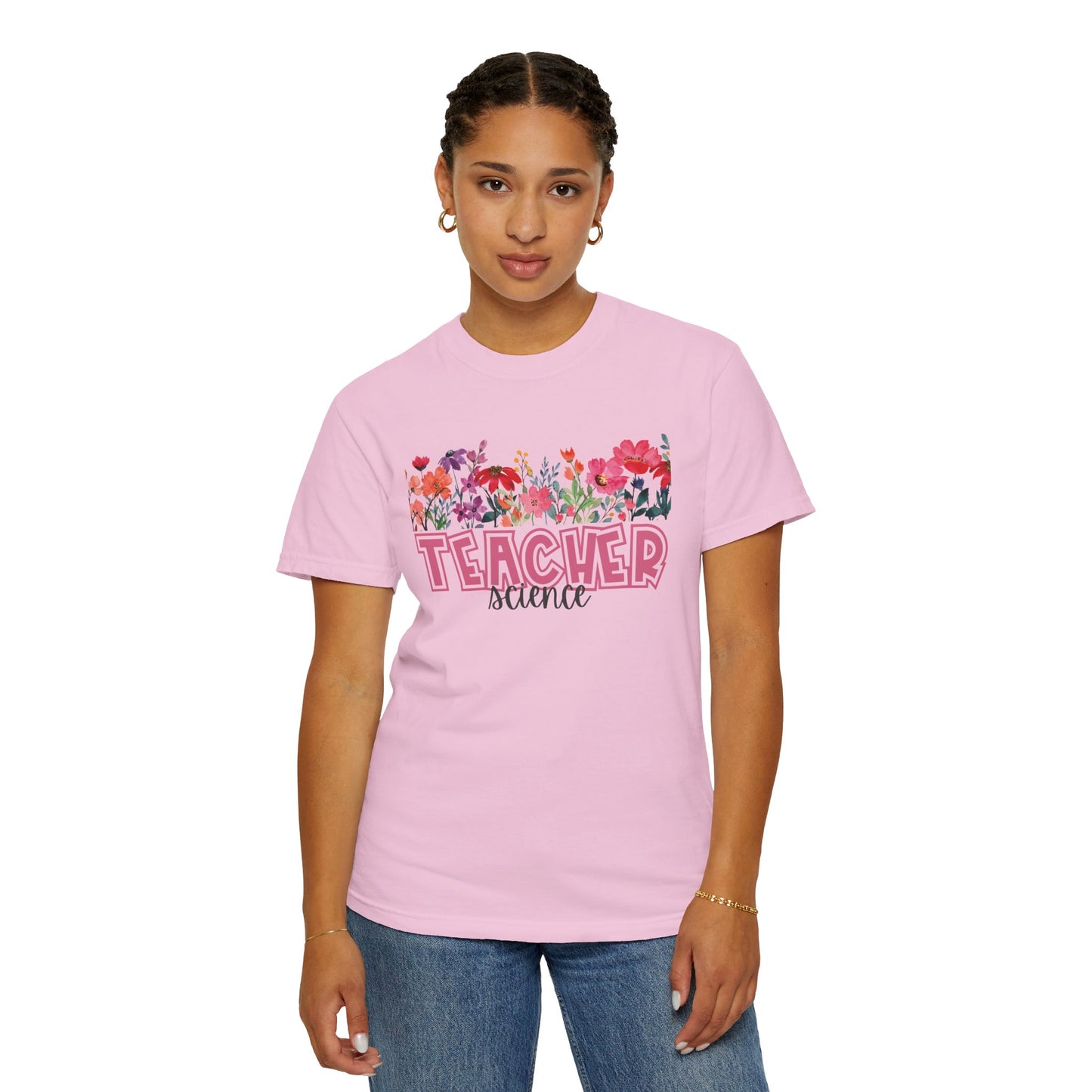 Bright Floral Science Teacher Tee