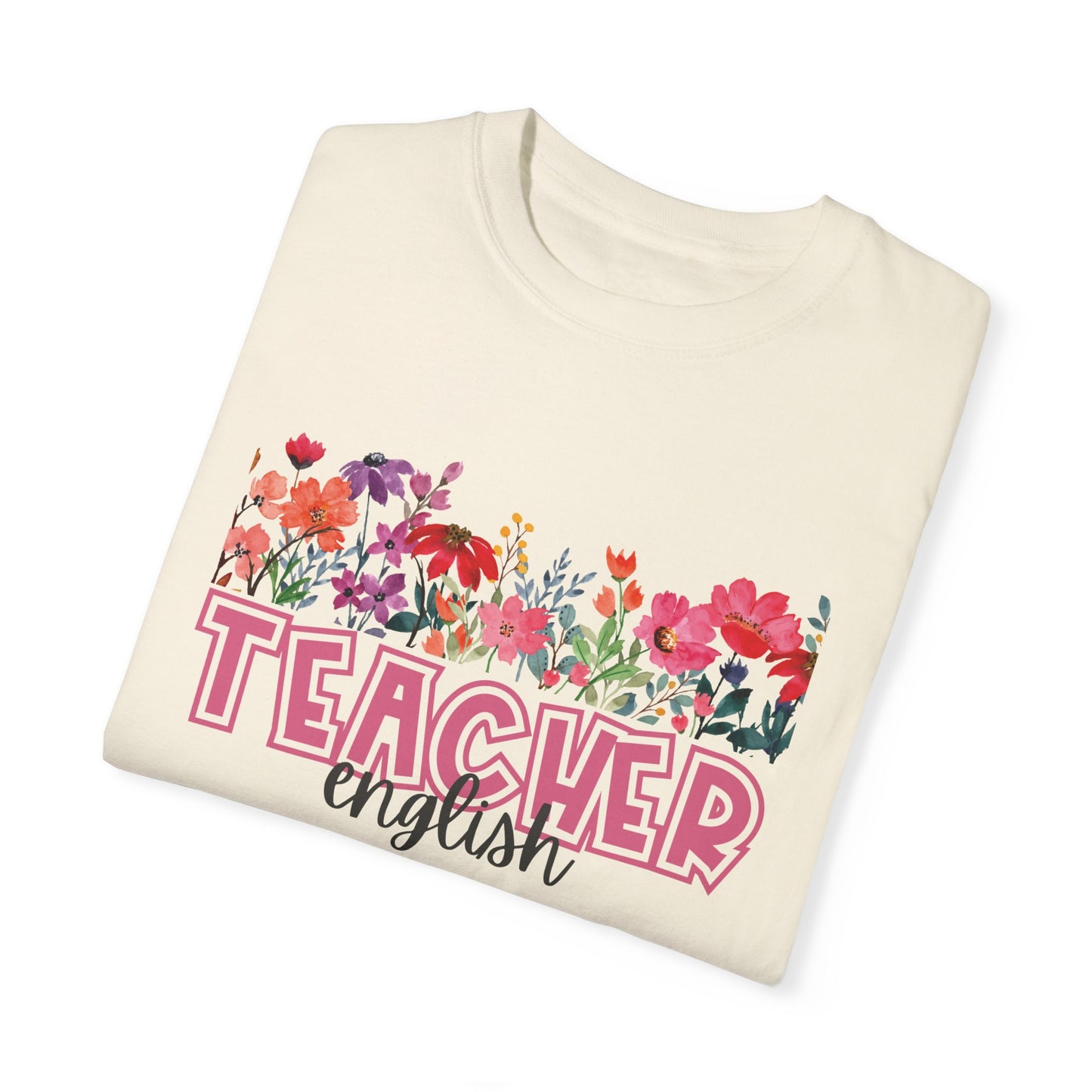 Bright Floral English Teacher Tee