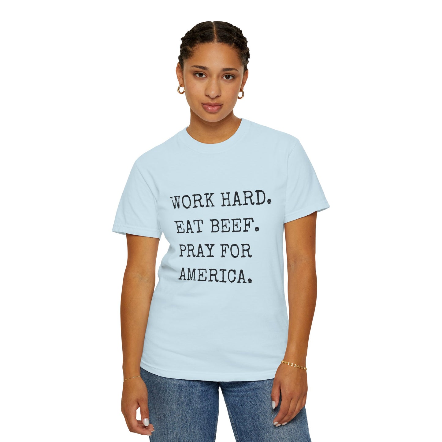 Work Hard, Pray for America Farmer Tee