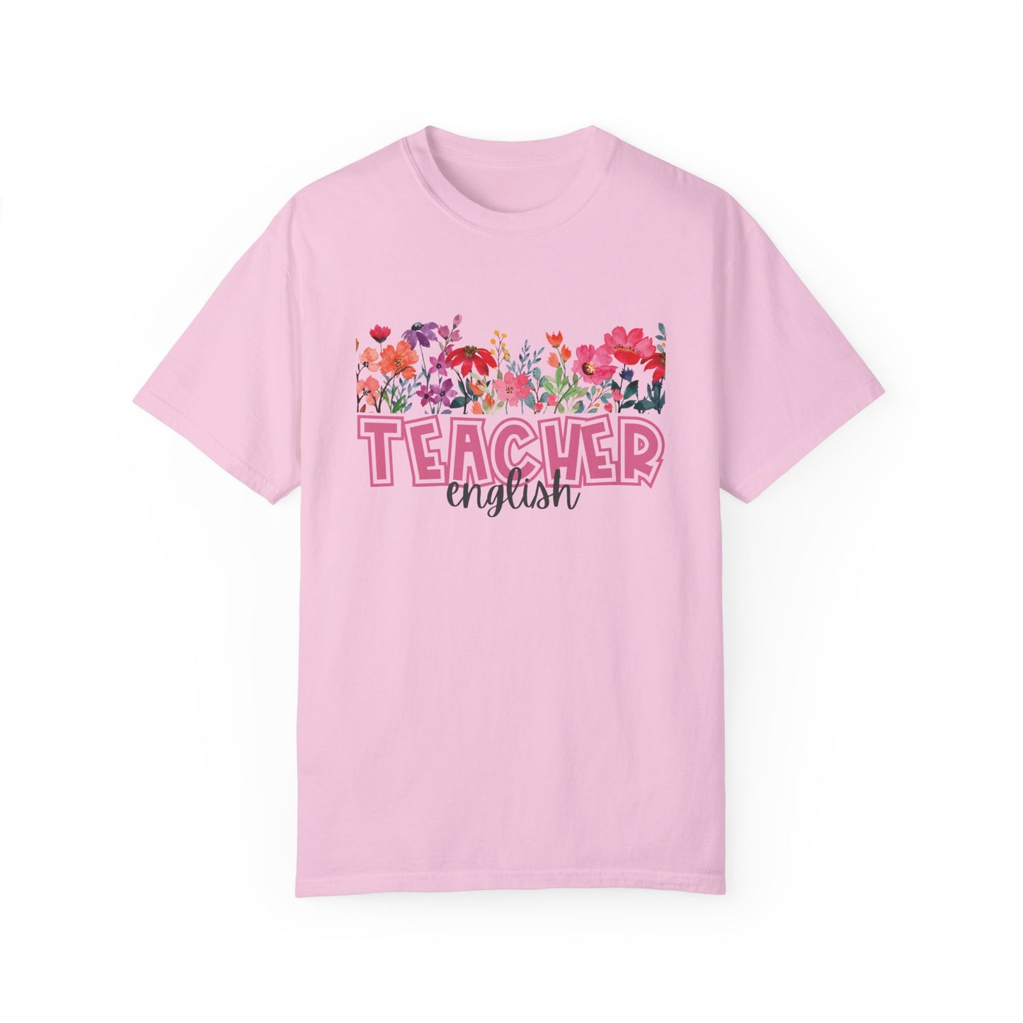 Bright Floral English Teacher Tee