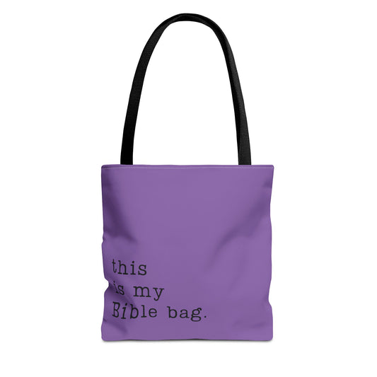 This is my Bible Bag Purple Tote