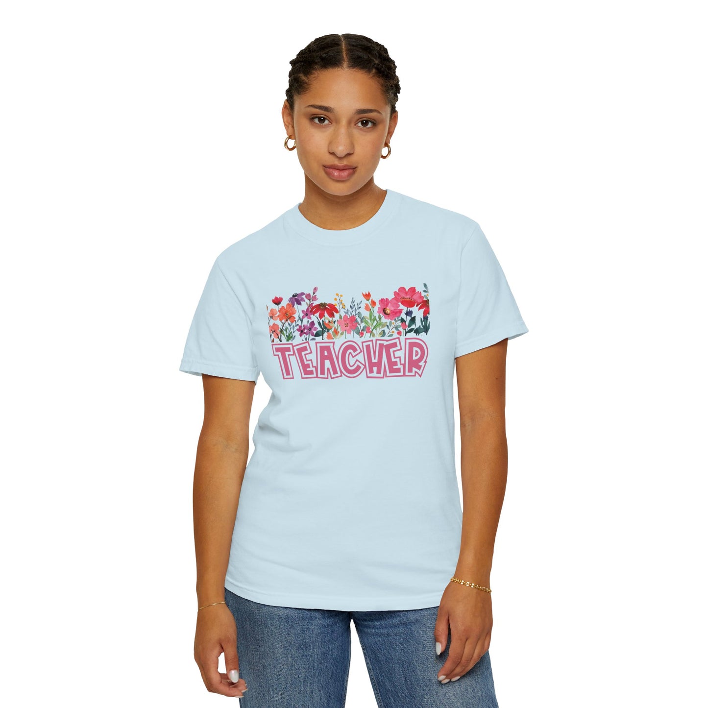 Bright Floral Teacher Tee