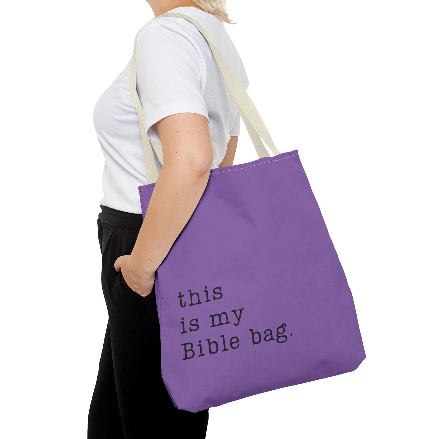 This is my Bible Bag Purple Tote