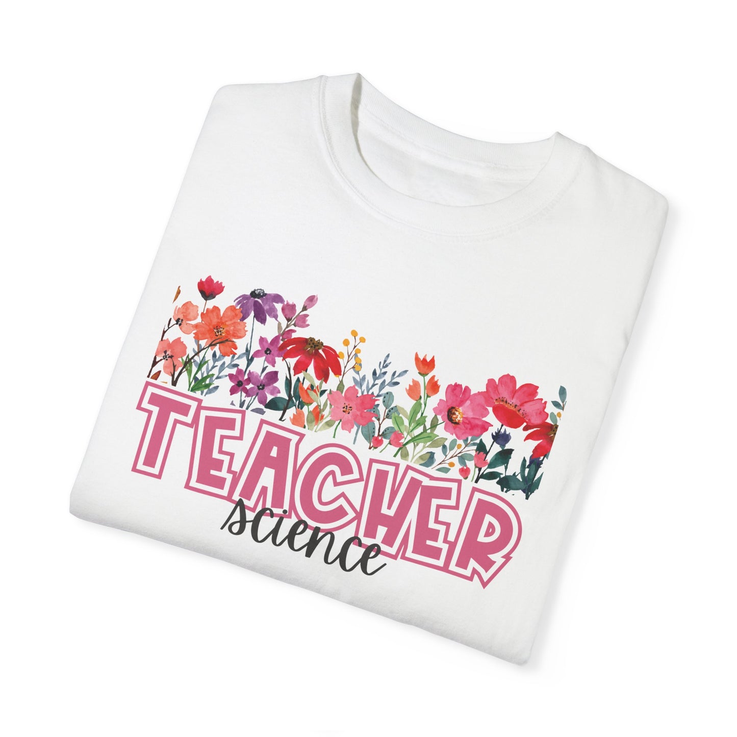 Bright Floral Science Teacher Tee