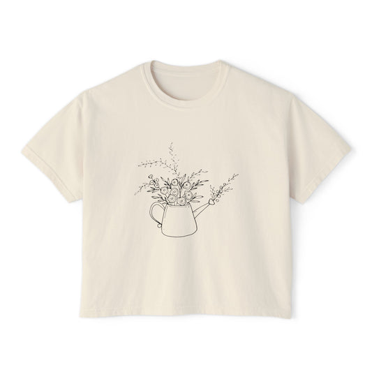 Watering Can Oversized Cropped Tee