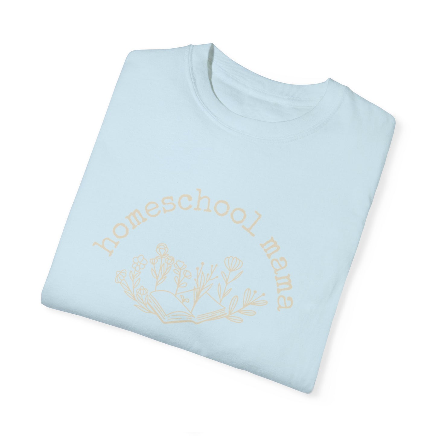 Homeschool Mama Floral Tee (cream text)