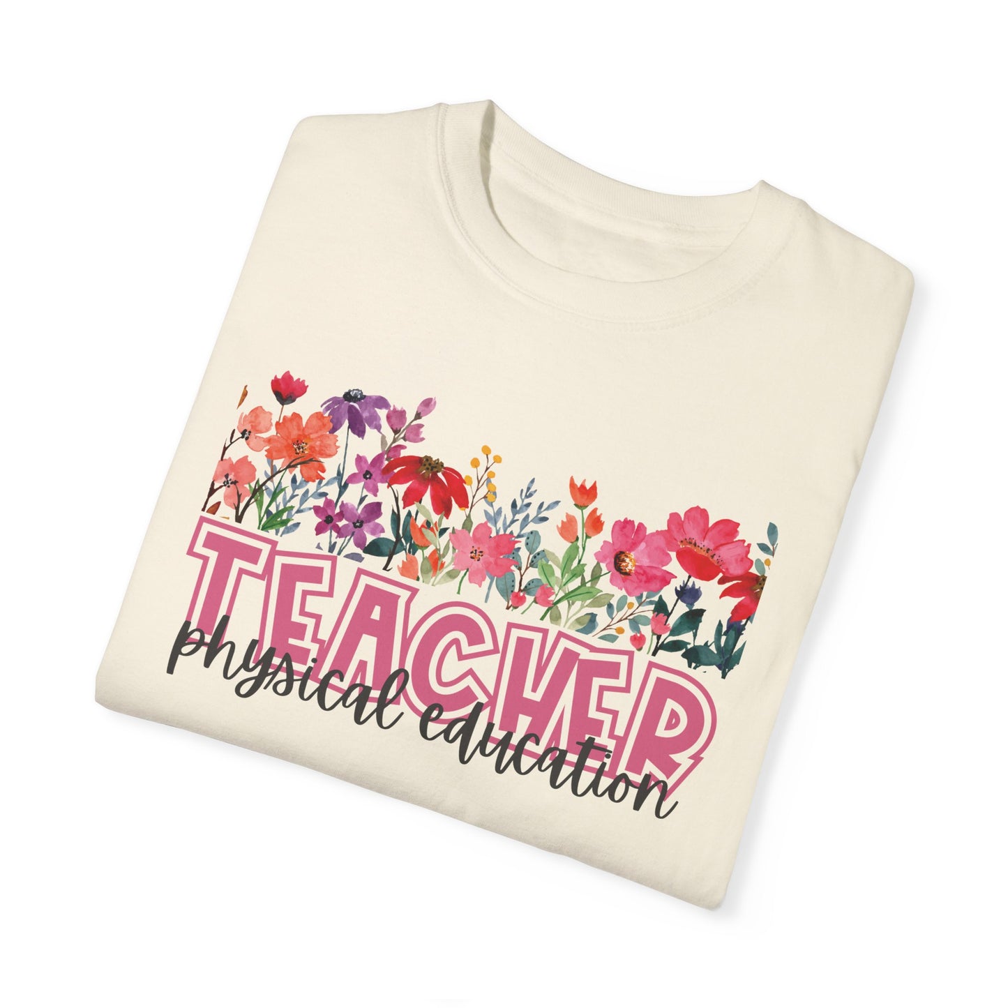 Bright Floral Physical Education Teacher Tee