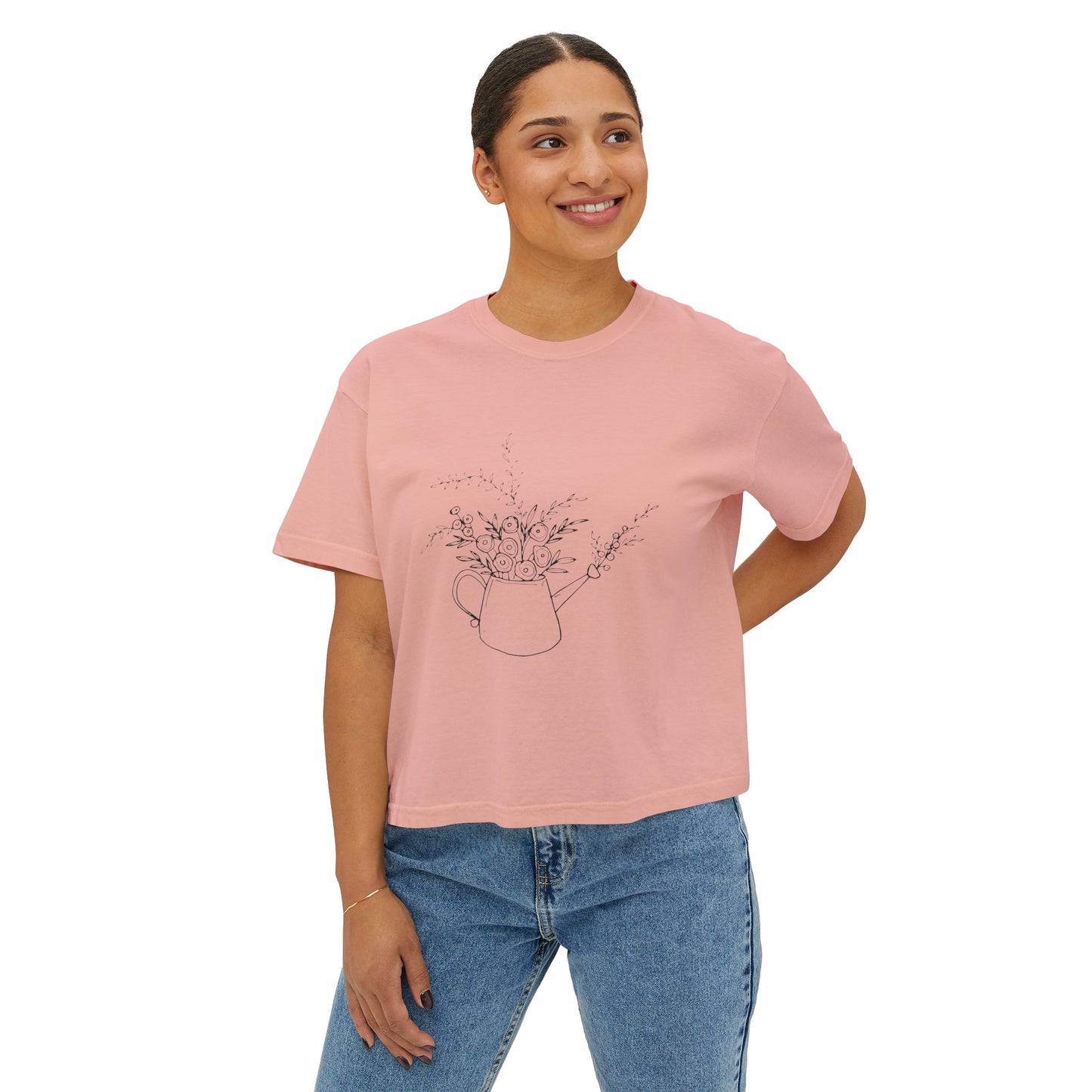 Watering Can Oversized Cropped Tee