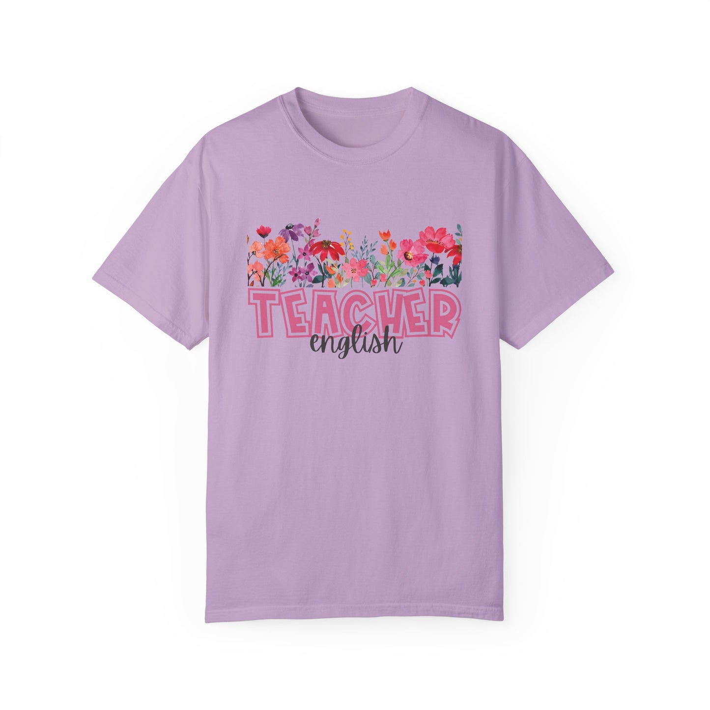 Bright Floral English Teacher Tee