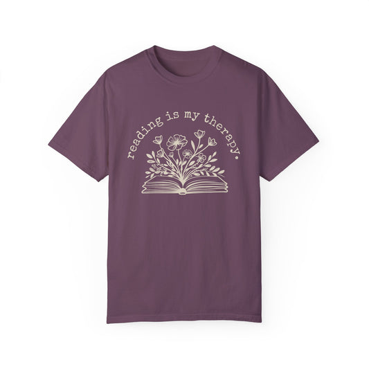 Reading is My Therapy Tee (cream text)