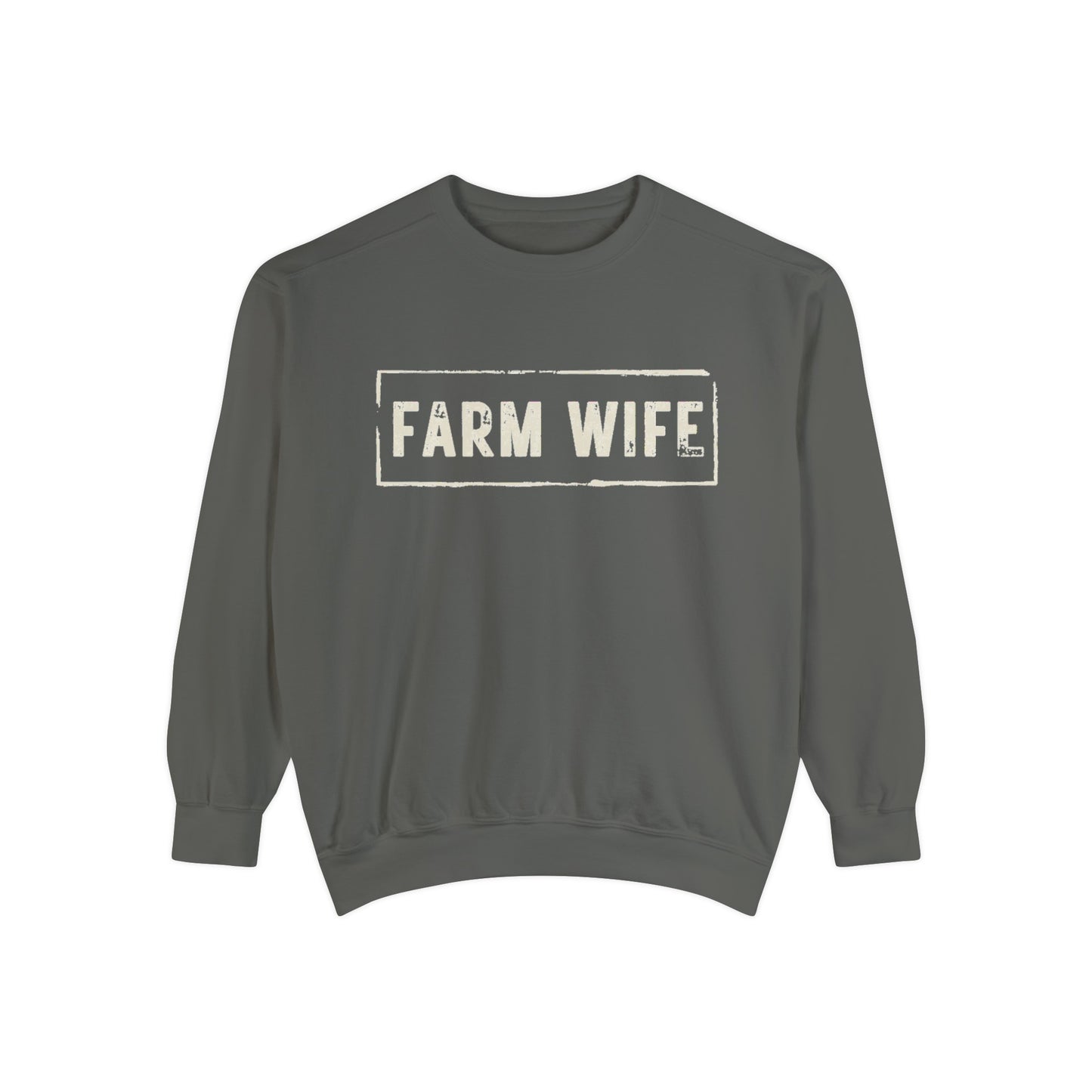 Farm Wife Crew Neck (cream text)