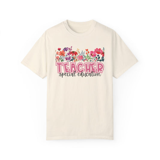 Bright Floral Special Education Teacher Tee