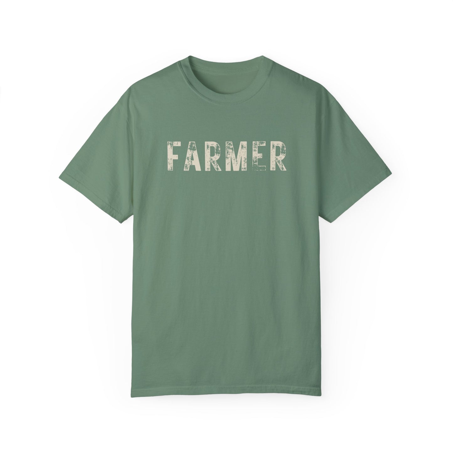 Distressed Farmer Tee (cream text)