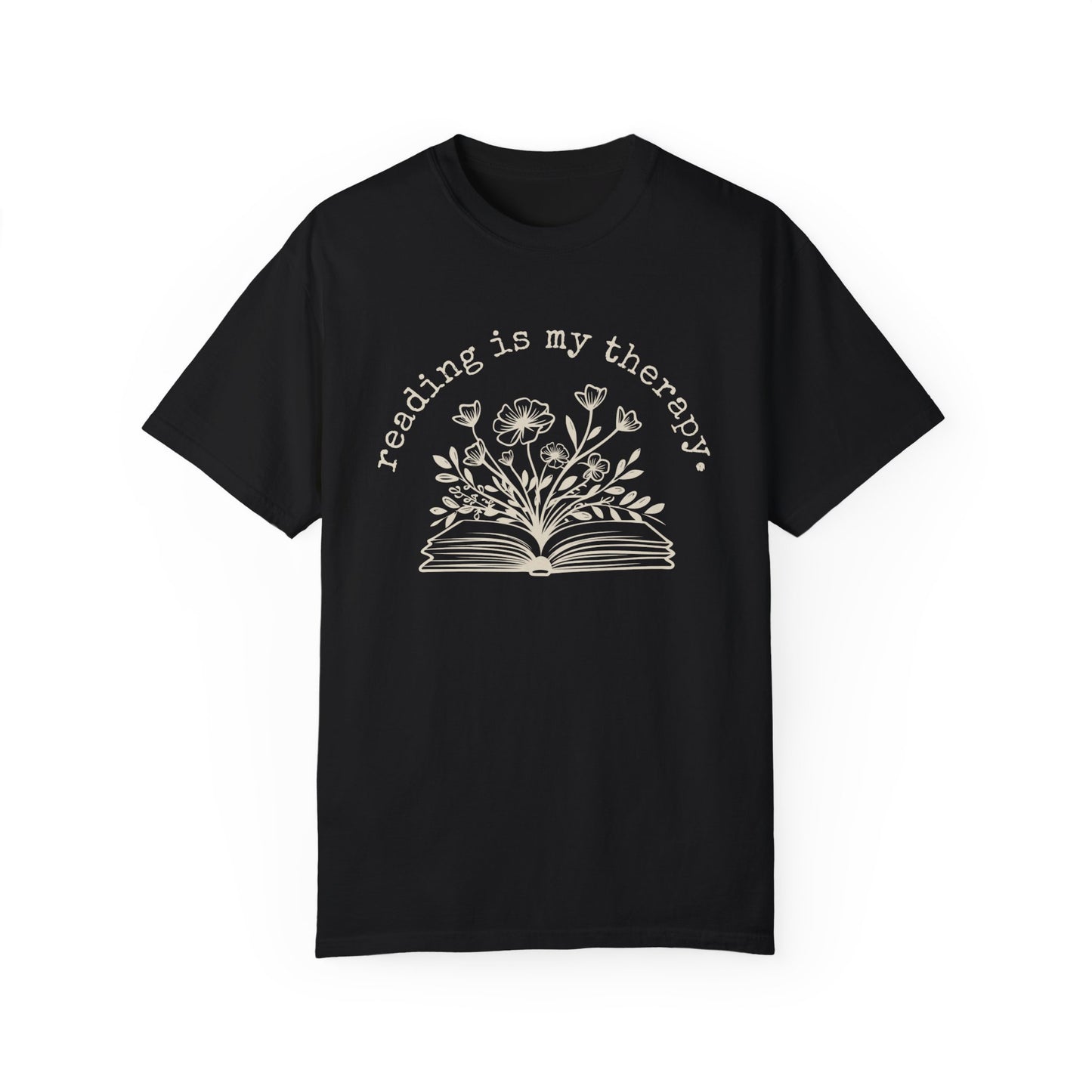 Reading is My Therapy Tee (cream text)