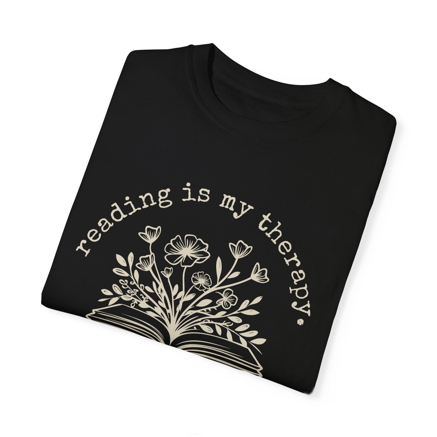 Reading is My Therapy Tee (cream text)